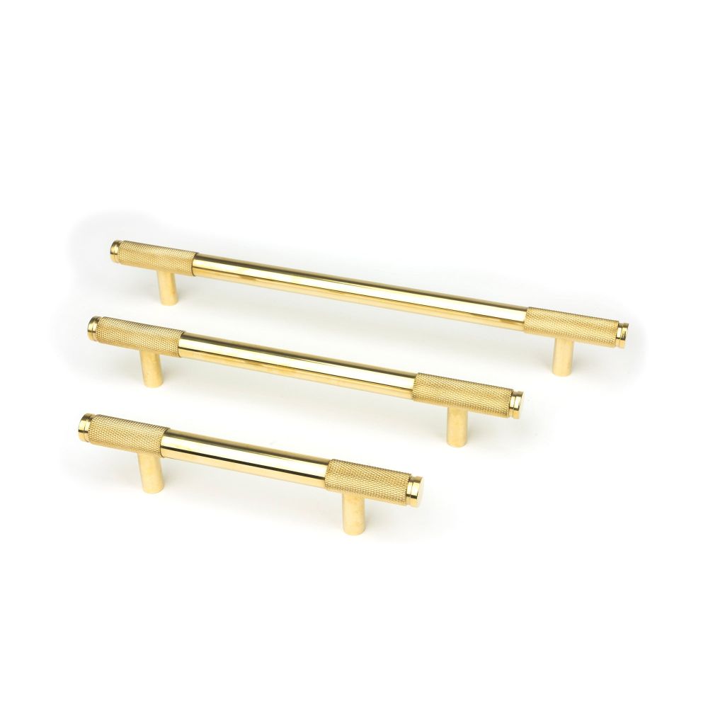 From The Anvil - Polished Brass Half Brompton Pull Handle - Large | Sku. 46872 | Trade Door Handles.