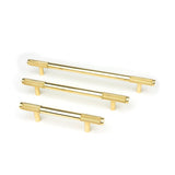 From The Anvil - Polished Brass Half Brompton Pull Handle - Large | Sku. 46872 | Trade Door Handles.