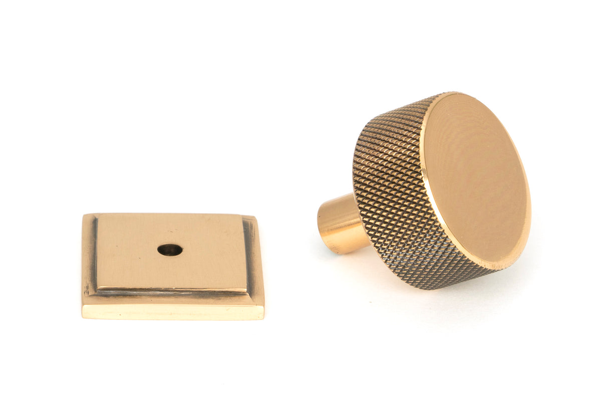 From The Anvil - Polished Bronze Brompton Cabinet Knob - 32mm (Square) | Sku. 46873 | Trade Door Handles.