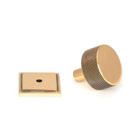 From The Anvil - Polished Bronze Brompton Cabinet Knob - 32mm (Square) | Sku. 46873 | Trade Door Handles.