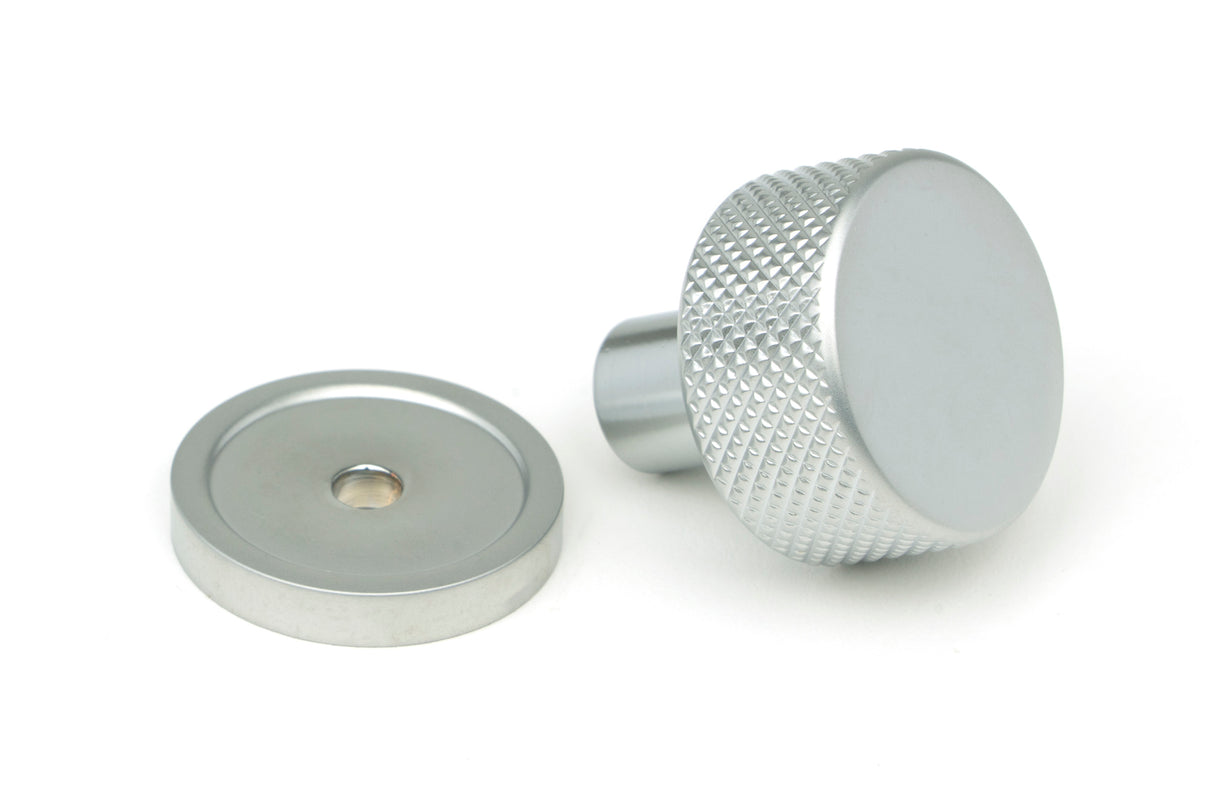 From The Anvil - Satin Chrome Brompton Cabinet Knob - 25mm (Plain) | Sku. 46876 | Trade Door Handles.