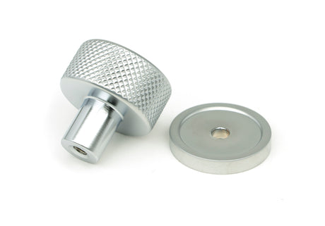 From The Anvil - Satin Chrome Brompton Cabinet Knob - 25mm (Plain) | Sku. 46876 | Trade Door Handles.
