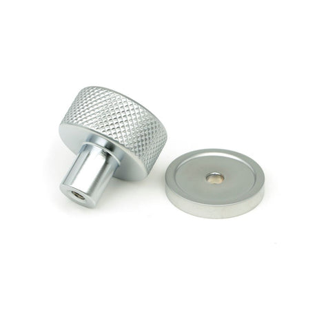 From The Anvil - Satin Chrome Brompton Cabinet Knob - 25mm (Plain) | Sku. 46876 | Trade Door Handles.