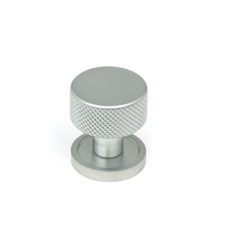 From The Anvil - Satin Chrome Brompton Cabinet Knob - 25mm (Plain) | Sku. 46876 | Trade Door Handles.