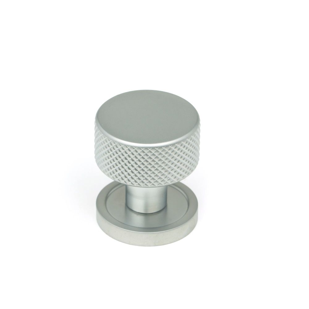 From The Anvil - Satin Chrome Brompton Cabinet Knob - 25mm (Plain) | Sku. 46876 | Trade Door Handles.