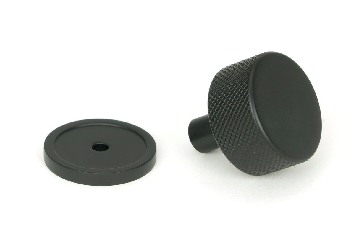 From The Anvil - Matt Black Brompton Cabinet Knob - 32mm (Plain) | Sku. 46878 | Trade Door Handles.
