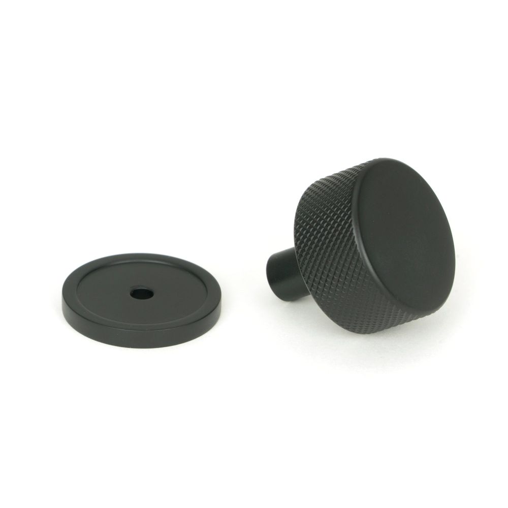 From The Anvil - Matt Black Brompton Cabinet Knob - 32mm (Plain) | Sku. 46878 | Trade Door Handles.