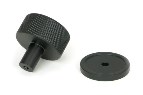 From The Anvil - Matt Black Brompton Cabinet Knob - 32mm (Plain) | Sku. 46878 | Trade Door Handles.