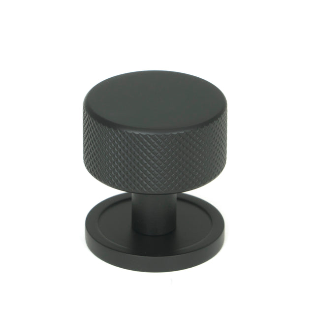 From The Anvil - Matt Black Brompton Cabinet Knob - 32mm (Plain) | Sku. 46878 | Trade Door Handles.