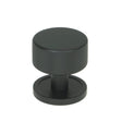 From The Anvil - Matt Black Brompton Cabinet Knob - 32mm (Plain) | Sku. 46878 | Trade Door Handles.