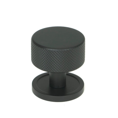From The Anvil - Matt Black Brompton Cabinet Knob - 32mm (Plain) | Sku. 46878 | Trade Door Handles.