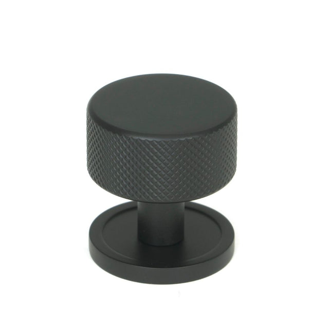 From The Anvil - Matt Black Brompton Cabinet Knob - 32mm (Plain) | Sku. 46878 | Trade Door Handles.