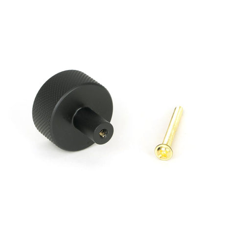 From The Anvil - Matt Black Brompton Cabinet Knob - 32mm (No rose) | Sku. 46879 | Trade Door Handles.