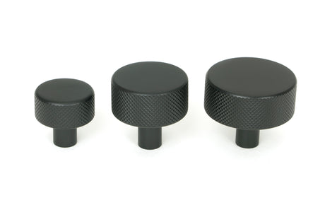 From The Anvil - Matt Black Brompton Cabinet Knob - 32mm (No rose) | Sku. 46879 | Trade Door Handles.