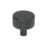 From The Anvil - Matt Black Brompton Cabinet Knob - 32mm (No rose) | Sku. 46879 | Trade Door Handles.