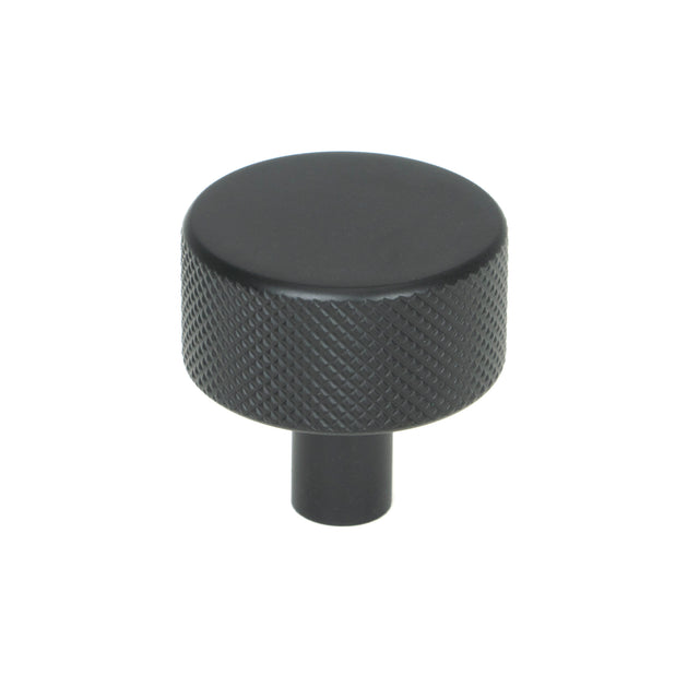 From The Anvil - Matt Black Brompton Cabinet Knob - 32mm (No rose) | Sku. 46879 | Trade Door Handles.