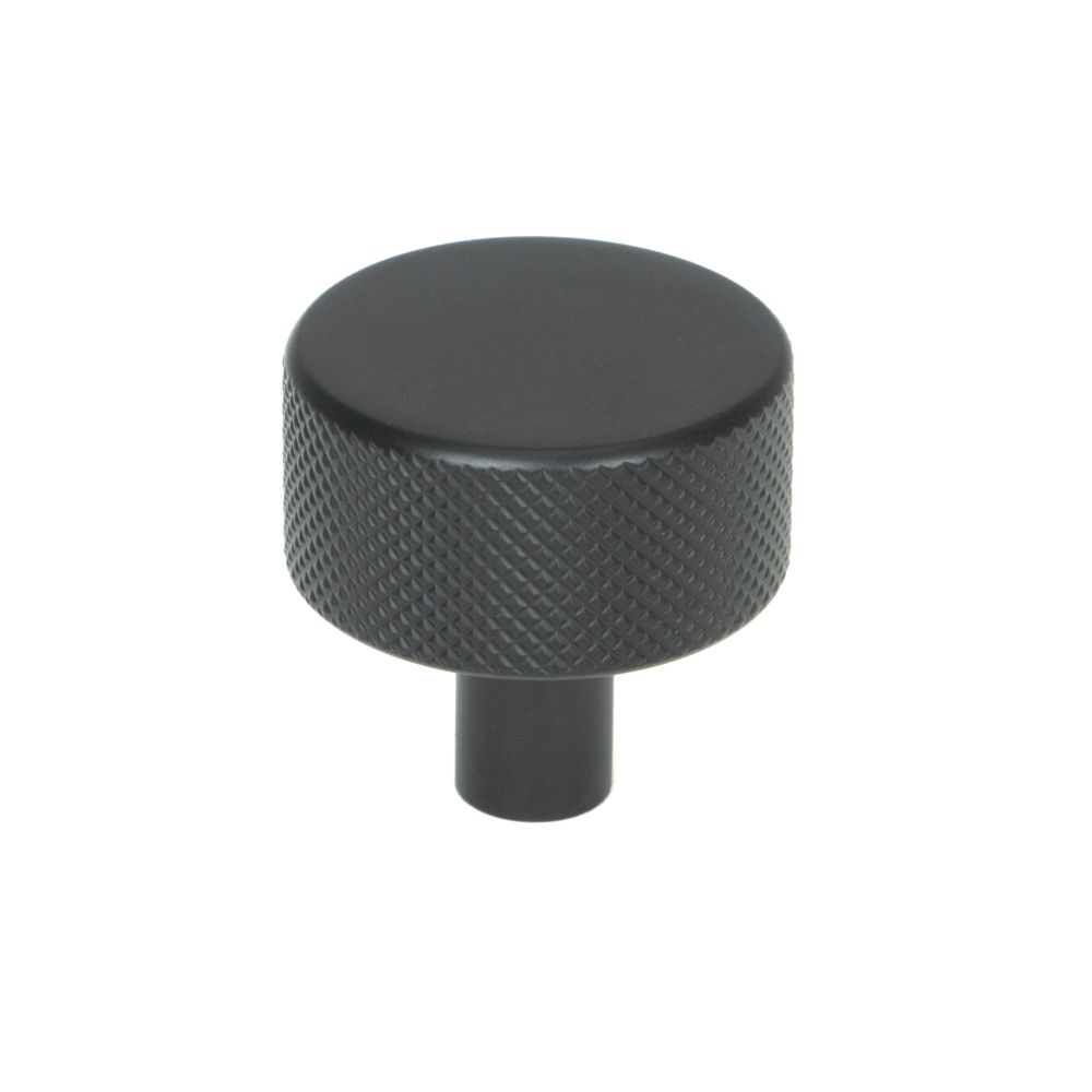 From The Anvil - Matt Black Brompton Cabinet Knob - 32mm (No rose) | Sku. 46879 | Trade Door Handles.