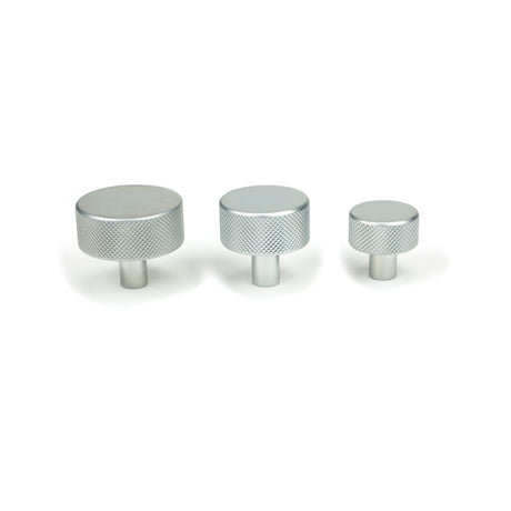 From The Anvil - Satin Chrome Brompton Cabinet Knob - 25mm (No rose) | Sku. 46880 | Trade Door Handles.