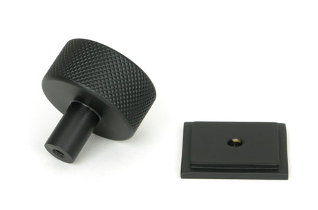 From The Anvil - Matt Black Brompton Cabinet Knob - 32mm (Square) | Sku. 46881 | Trade Door Handles.