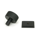 From The Anvil - Matt Black Brompton Cabinet Knob - 32mm (Square) | Sku. 46881 | Trade Door Handles.