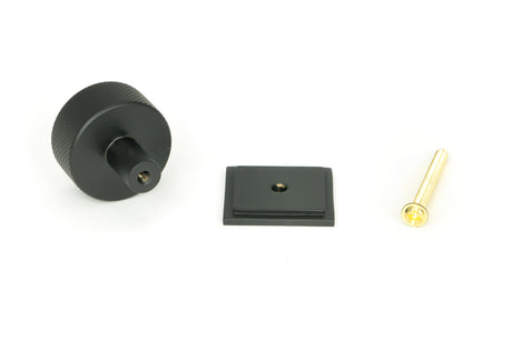 From The Anvil - Matt Black Brompton Cabinet Knob - 32mm (Square) | Sku. 46881 | Trade Door Handles.