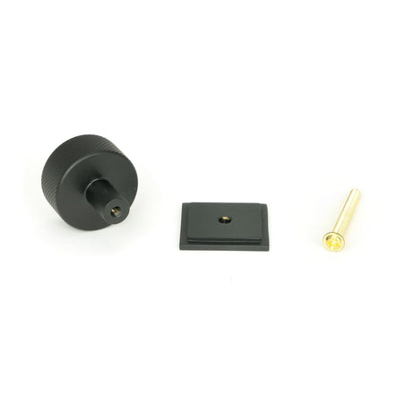 From The Anvil - Matt Black Brompton Cabinet Knob - 32mm (Square) | Sku. 46881 | Trade Door Handles.