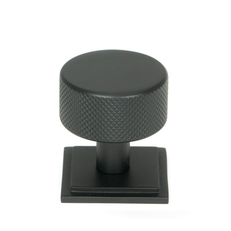 From The Anvil - Matt Black Brompton Cabinet Knob - 32mm (Square) | Sku. 46881 | Trade Door Handles.