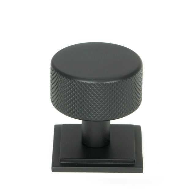 From The Anvil - Matt Black Brompton Cabinet Knob - 32mm (Square) | Sku. 46881 | Trade Door Handles.