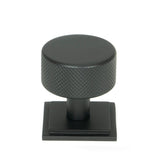 From The Anvil - Matt Black Brompton Cabinet Knob - 32mm (Square) | Sku. 46881 | Trade Door Handles.