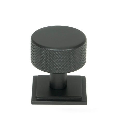 From The Anvil - Matt Black Brompton Cabinet Knob - 32mm (Square) | Sku. 46881 | Trade Door Handles.