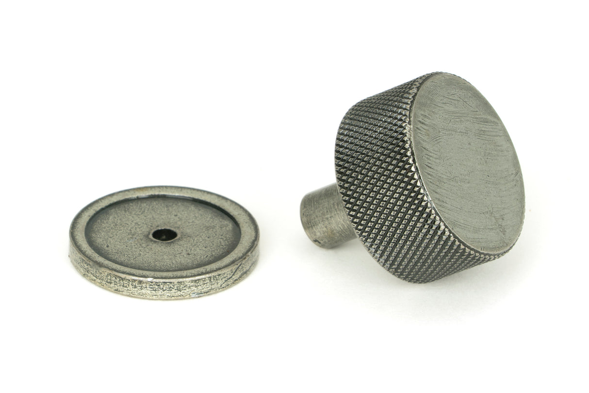 From The Anvil - Pewter Brompton Cabinet Knob - 32mm (Plain) | Sku. 46882 | Trade Door Handles.