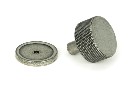 From The Anvil - Pewter Brompton Cabinet Knob - 32mm (Plain) | Sku. 46882 | Trade Door Handles.