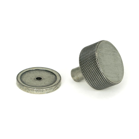 From The Anvil - Pewter Brompton Cabinet Knob - 32mm (Plain) | Sku. 46882 | Trade Door Handles.