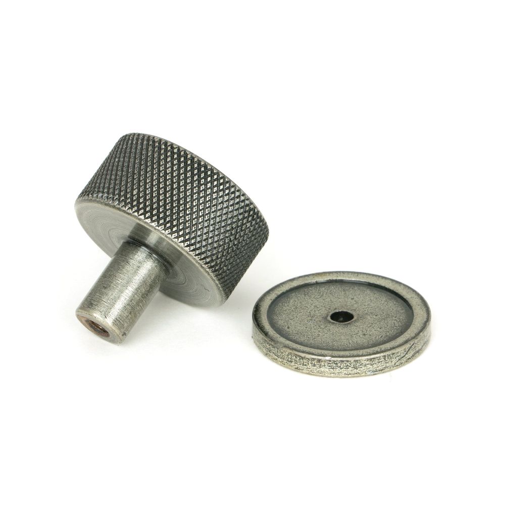 From The Anvil - Pewter Brompton Cabinet Knob - 32mm (Plain) | Sku. 46882 | Trade Door Handles.