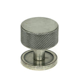 From The Anvil - Pewter Brompton Cabinet Knob - 32mm (Plain) | Sku. 46882 | Trade Door Handles.