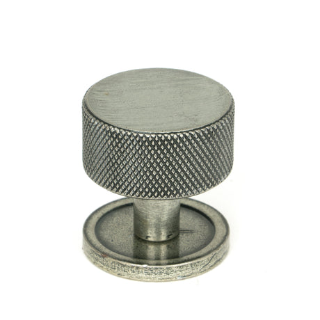 From The Anvil - Pewter Brompton Cabinet Knob - 32mm (Plain) | Sku. 46882 | Trade Door Handles.