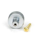 From The Anvil - Satin Chrome Brompton Cabinet Knob - 25mm (Square) | Sku. 46884 | Trade Door Handles.