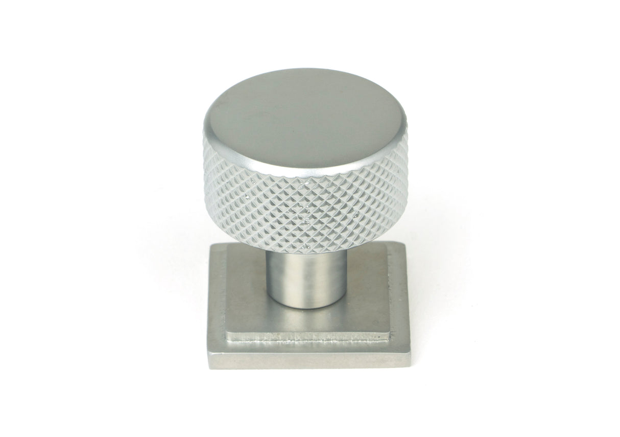 From The Anvil - Satin Chrome Brompton Cabinet Knob - 25mm (Square) | Sku. 46884 | Trade Door Handles.