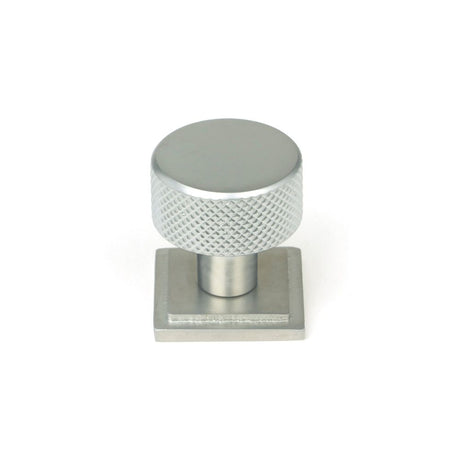 From The Anvil - Satin Chrome Brompton Cabinet Knob - 25mm (Square) | Sku. 46884 | Trade Door Handles.