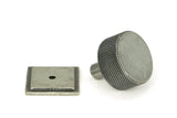 From The Anvil - Pewter Brompton Cabinet Knob - 32mm (Square) | Sku. 46885 | Trade Door Handles.