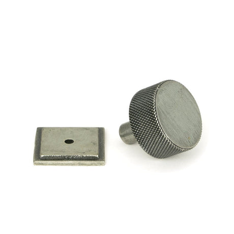 From The Anvil - Pewter Brompton Cabinet Knob - 32mm (Square) | Sku. 46885 | Trade Door Handles.