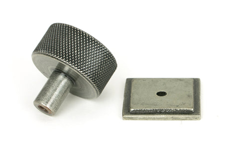 From The Anvil - Pewter Brompton Cabinet Knob - 32mm (Square) | Sku. 46885 | Trade Door Handles.