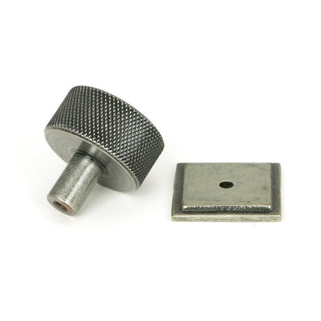 From The Anvil - Pewter Brompton Cabinet Knob - 32mm (Square) | Sku. 46885 | Trade Door Handles.