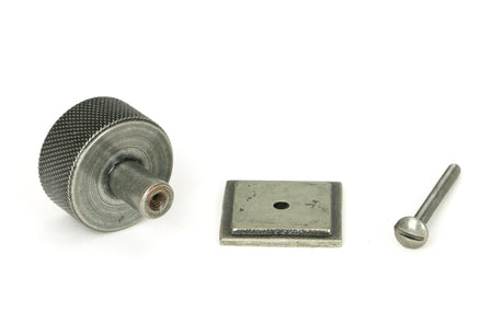 From The Anvil - Pewter Brompton Cabinet Knob - 32mm (Square) | Sku. 46885 | Trade Door Handles.