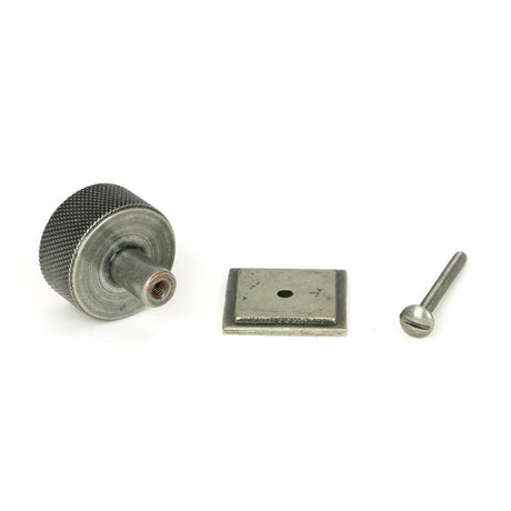 From The Anvil - Pewter Brompton Cabinet Knob - 32mm (Square) | Sku. 46885 | Trade Door Handles.