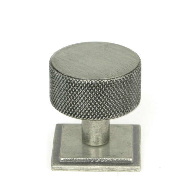 From The Anvil - Pewter Brompton Cabinet Knob - 32mm (Square) | Sku. 46885 | Trade Door Handles.