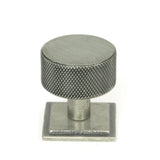 From The Anvil - Pewter Brompton Cabinet Knob - 32mm (Square) | Sku. 46885 | Trade Door Handles.