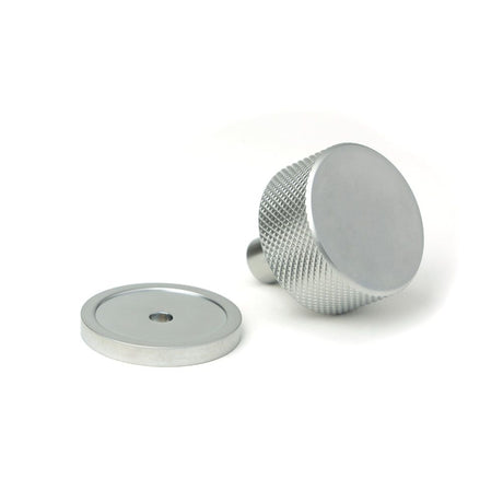 From The Anvil - Satin Chrome Brompton Cabinet Knob - 32mm (Plain) | Sku. 46888 | Trade Door Handles.