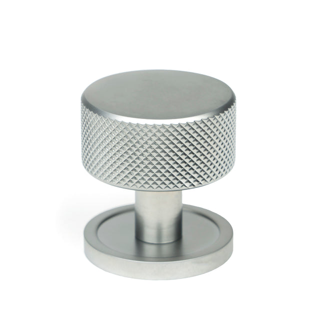 From The Anvil - Satin Chrome Brompton Cabinet Knob - 32mm (Plain) | Sku. 46888 | Trade Door Handles.