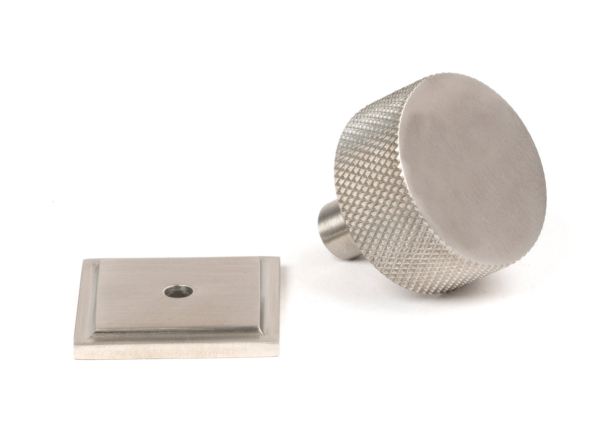 From The Anvil - Satin SS (304) Brompton Cabinet Knob - 32mm (Square) | Sku. 46893 | Trade Door Handles.